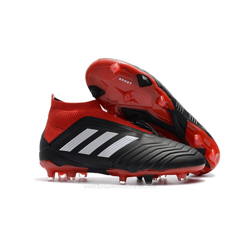 Adidas Predator FG Mujer Negro Rojo